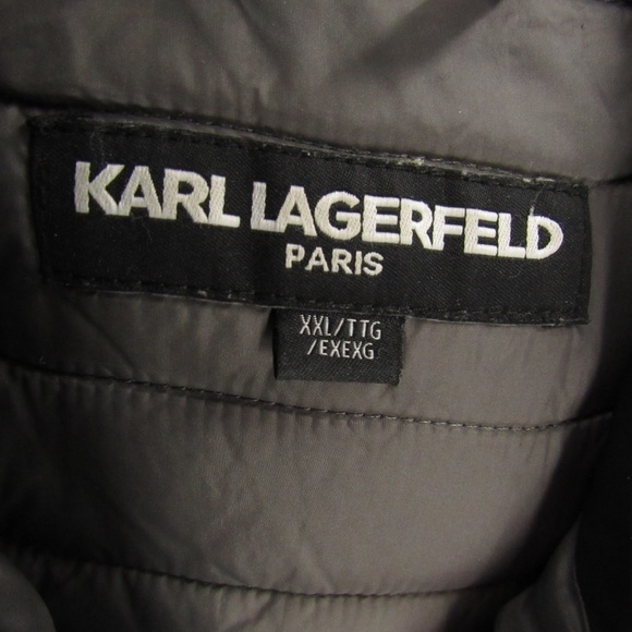 Karl Lagerfeld Black Hooded Puffer Jacket Men's XXL - Picture 14 of 16